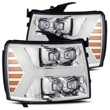 Carregar imagem no visualizador da galeria, AlphaRex 07-13 Chevy 1500HD NOVA LED Proj Headlights Plank Style Chrm w/Activ Light/Seq Signal