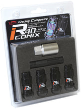 Carregar imagem no visualizador da galeria, Project Kics 12X1.25 R40 Iconix Black Lug Nut Lock Set - 4