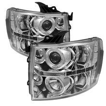 Carregar imagem no visualizador da galeria, Spyder Chevy Silverado 1500 07-13 Projector Headlights LED Halo LED Chrm PRO-YD-CS07-HL-C