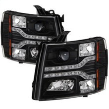 Carregar imagem no visualizador da galeria, Spyder Chevy Silverado 1500 07-13 V2 Projector Headlights - LED DRL - Black PRO-YD-CS07V2-DRL-BK