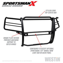 Carregar imagem no visualizador da galeria, Westin 19-21 Chevy 1500 Sportsman X Grille Guard - Textured Black (Excl. 2019 Silverado LD)