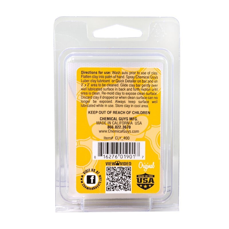 Chemical Guys OG Clay Bar (Light/Medium Duty) - Yellow (P12)