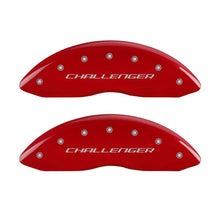 Carregar imagem no visualizador da galeria, MGP 4 Caliper Covers Engraved Front Block/Challenger Engraved Rear Vintage Style/RT Red fnsh slvr ch