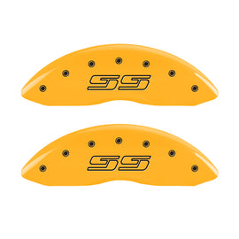 MGP 4 Caliper Covers Engraved F & R Avalanche SS Yellow Finish Blk Char 2008 Chevy Express 2500