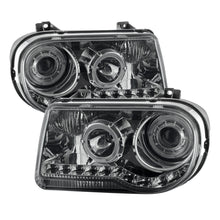 Carregar imagem no visualizador da galeria, Xtune Chrysler 300C 05-10 ( Not 300 ) Halo Projector Headlights Smoke PRO-JH-C300C-LED-SM