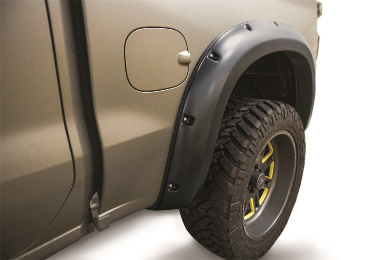 Lund 2019 Chevy Silverado 1500 RX-Rivet Style Smooth Elite Series Fender Flares - Black (2 Pc.Rear)