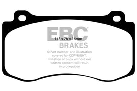 EBC 05-10 Chrysler 300C 6.1 SRT8 Orangestuff Front Brake Pads