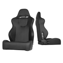 Carregar imagem no visualizador da galeria, Xtune Srt Style Racing Seat Pu (Double Slider) Black/Black Passenger Side RST-SRT-01-BK-PA