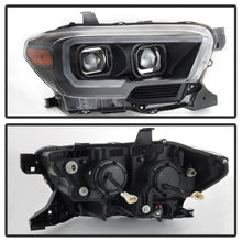 Carregar imagem no visualizador da galeria, xTune Toyota Tacoma 16-18 DRL Light Bar Projector Headlights - Black PRO-JH-TTA16-LBDRL-BK