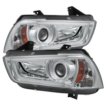 Carregar imagem no visualizador da galeria, Spyder Dodge Charger 11-14 Projector Headlights Halogen - Light Tube DRL Chrm PRO-YD-DCH11-LTDRL-C