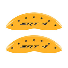 Carregar imagem no visualizador da galeria, MGP Front set 2 Caliper Covers Engraved Front SRT4 Yellow finish black ch