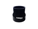 Acoplador de silicone de transição de solução de torque 2,25 pol. a 3 pol. preto universal