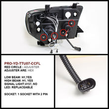Carregar imagem no visualizador da galeria, Spyder Toyota Tundra 07-13 Projector Headlights CCFL Halo LED Blk PRO-YD-TTU07-CCFL-BK