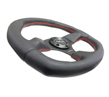 Carregar imagem no visualizador da galeria, NRG Reinforced Steering Wheel (320mm Horizontal / 330mm Vertical) Leather w/Red Stitching
