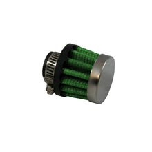 Load image into Gallery viewer, Green Filter Crankcase Filter - ID .31in. / Base 1.375in. / Top 1.375in. / H 1.125in.