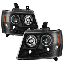 Carregar imagem no visualizador da galeria, Spyder Chevy Suburban 1500 07-14 Projector Headlights LED Halo LED All Black PRO-YD-CSUB07-HL-BKV2