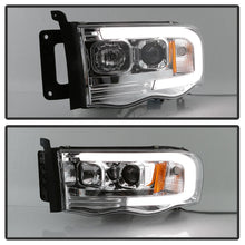 Carregar imagem no visualizador da galeria, Spyder Dodge Ram 1500 02-05 V2 Projector Headlights - Light Bar DRL - Chrome PRO-YD-DR02V2-LB-C