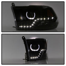 Carregar imagem no visualizador da galeria, xTune Dodge Ram 2009-2014 Halo LED Projector Headlights - Black PRO-JH-DR09-CFB-BK