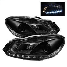 Carregar imagem no visualizador da galeria, Spyder Volkswagen Golf/GTI 10-13 Projector Headlights Halogen Model- DRL Blk PRO-YD-VG10-DRL-BK