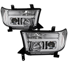 Carregar imagem no visualizador da galeria, Spyder 07-13 Toyota Tundra V2 Light Bar DRL Projector Headlights - Chrome (PRO-YD-TTU07V2-LB-C)