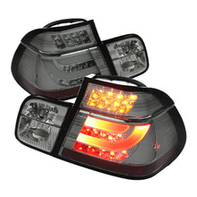 Carregar imagem no visualizador da galeria, Spyder BMW E46 3-Series 99-01 4Dr Light Bar Style LED Tail Lights Smoke ALT-YD-BE4699-4D-LBLED-SM
