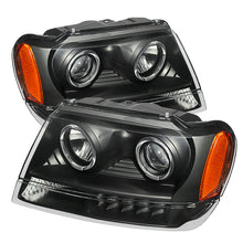 Carregar imagem no visualizador da galeria, Xtune Jeep Grand Cherokee 99-04 Projector Headlights LED Halo Black PRO-JH-JGC99-LED-BK
