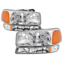 Carregar imagem no visualizador da galeria, xTune GMC Sierra 99-06 /Yukon 00-06 Crystal Headlights &amp; Bumper Lights - Chrome HD-JH-GS99-AM-SET-C