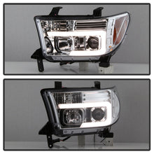 Carregar imagem no visualizador da galeria, Spyder 07-13 Toyota Tundra V2 Light Bar DRL Projector Headlights - Chrome (PRO-YD-TTU07V2-LB-C)