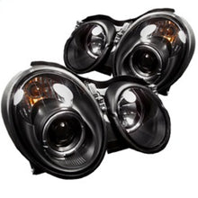 Carregar imagem no visualizador da galeria, Spyder Mercedes Benz CLK 98-02 Projector Headlights Halogen Model- LED Halo Blk PRO-YD-MBCLK98-HL-BK