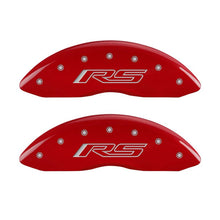 Carregar imagem no visualizador da galeria, MGP 4 Caliper Covers Engraved Front &amp; Rear Gen 5/RS Red finish silver ch