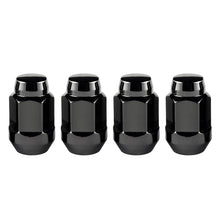 Carregar imagem no visualizador da galeria, Porca sextavada McGard (estilo protuberante do assento cônico) M14X1,5 / 22 mm hexagonal / 1,635 pol. Comprimento (pacote com 4) - Preto
