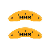 Carregar imagem no visualizador da galeria, MGP 2 Caliper Covers Engraved Front &amp; Rear HHR Yellow Finish Black Char 2010 Chevy HHR