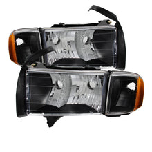 Carregar imagem no visualizador da galeria, Xtune Dodge Ram Sport Model Only 1999-2002 OEM Headlights Black HD-JH-DR99-SP-BK