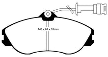 Carregar imagem no visualizador da galeria, EBC 91-92 Audi 100 Quattro 2.3 (Girling) Redstuff Front Brake Pads