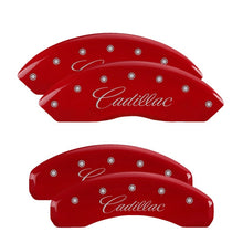 Carregar imagem no visualizador da galeria, MGP 4 Caliper Covers Engraved Front &amp; Rear MGP Red finish silver ch