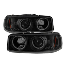 Carregar imagem no visualizador da galeria, Spyder GMC Sierra 1500/2500 99-06 Projector Headlights CCFL Halo LED Blk Smke PRO-YD-CDE00-CCFL-BSM