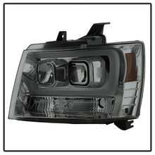 Carregar imagem no visualizador da galeria, Spyder 07-14 Chevy Suburban/1500/2500/Tahoe V2 Projector Headlights Smoke PRO-YD-CSUB07V2-DRL-SM