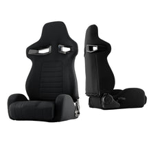 Carregar imagem no visualizador da galeria, Xtune R33 Style Racing Seat Pu Sp Fabric (Double Slider) Black/Black Passenger Side RST-R33-04-BK-PA