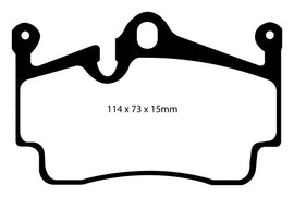 EBC 09-12 Porsche Boxster (Cast Iron Rotors only) 2.9 Orangestuff Rear Brake Pads