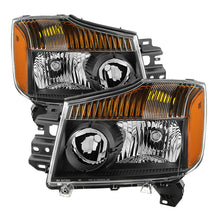 Carregar imagem no visualizador da galeria, xTune Nissan Titan 04-15 (08-15 OE Style ) OEM Head Lights set - Black HD-JH-NTI08-AM-BK