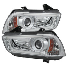 Carregar imagem no visualizador da galeria, Spyder Dodge Charger 11-14 Projector Headlights Halogen - Light Tube DRL Chrm PRO-YD-DCH11-LTDRL-C