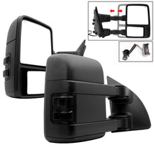 Carregar imagem no visualizador da galeria, Xtune L&amp;R G2 Ford Superduty 99-07 Heated Smoke Signal Telescoping Mirrors MIR-FDSD99S-G2-PW-SM-SET