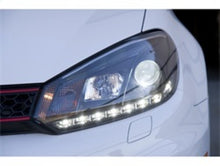 Carregar imagem no visualizador da galeria, Spyder Volkswagen Golf/GTI 10-13 Projector Headlights Halogen Model- DRL Blk PRO-YD-VG10-DRL-BK