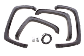Lund 19-21 GM Silverado/Sierra RX-Flat Textured Elite Series Fender Flares w/Black Bolts - Black 4pc