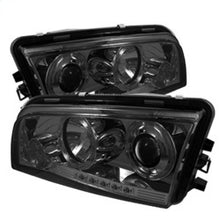 Carregar imagem no visualizador da galeria, Spyder Dodge Charger 06-10 Projector Headlights Halogen Only - LED Halo LED Smke PRO-YD-DCH05-LED-SM