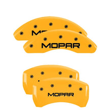 Carregar imagem no visualizador da galeria, MGP 4 Caliper Covers Engraved Front &amp; Rear Silverado SS Yellow Finish Black Char 2001 Chevy Tahoe