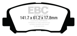 EBC 15+ Chrysler 200 2.4 Redstuff Front Brake Pads