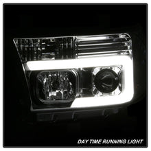 Carregar imagem no visualizador da galeria, Spyder 07-13 Toyota Tundra V2 Light Bar DRL Projector Headlights - Chrome (PRO-YD-TTU07V2-LB-C)
