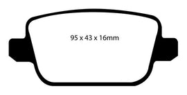 EBC 07-12 Land Rover LR2 3.2 Yellowstuff Rear Brake Pads