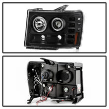 Carregar imagem no visualizador da galeria, Spyder GMC Sierra 1500/GMC Sierra Denali 08-13 Projector LED Halo- LED All Blk PRO-YD-GS07-HL-BKV2